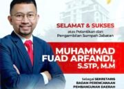 Muhammad Fuad Arfandi Resmi Jabat Sekretaris Bappeda , Siap Dukung Pembangunan Kota Makassar