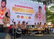 Pertama dalam Sejarah, Kwarcab Kota Makassar Kukuhkan 241 Anggota Pramuka Garuda di Pantai Akkarena