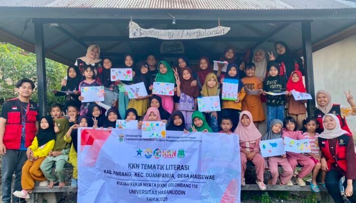 Mahasiswa KKN Tematik Literasi Unhas Gelar Program BUKARYA, Ajak Anak Desa Massewae Ubah Bacaan Jadi Karya