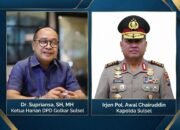 Awal Chairuddin Jabat Kapolda Sulsel, Supriansa Beri Selamat